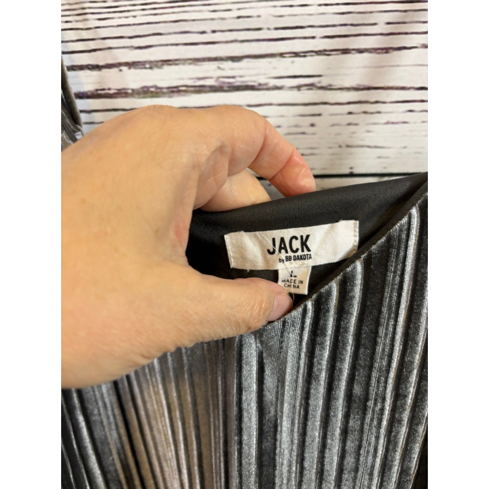 Women's JACK by BB DAKOTA Gray Black Striped Camisole L - Picture 3 of 5